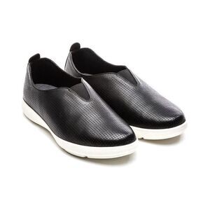 ABEO Virge Leather Comfort Slip -On‎ Flats Breathable Black 8.5 New